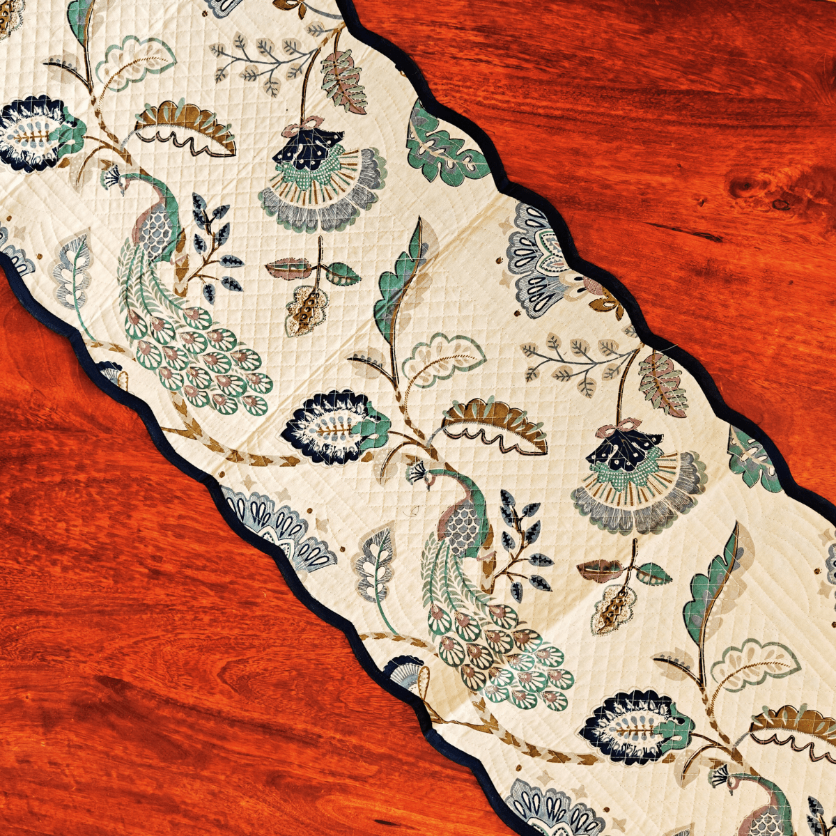 Canopy Reversible Table Runner, 100% cotton, 15" x 72" - Coral Slub -